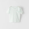 ZR Ocean Striped Boat Neck T Shirt 8470