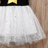 Gold Star Black White Net Frock 12073