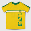 Tu Yellow and Green Brazil Printed T-shirt