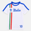 UE White Italia 10 Printed T-shirt with Stripes