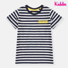 Furturino Boy White Blue Lines Jersey T-shirt