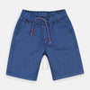 TWN Blue with Black Pattern Cotton Shorts