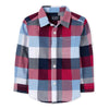 CP Red Blue and White Casual Check Shirt