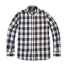 Off-white and Blue Casual Check Shirt