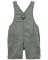 Oshksh Canvas Webstrap Olive Short Length Cotton Overalls Dungaree 12139