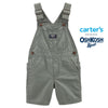 Oshksh Canvas Webstrap Olive Short Length Cotton Overalls Dungaree 12139