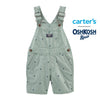 CRT Dinosaur Green Short Length Cotton Overalls Dungaree 12113