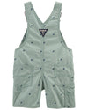 CRT Dinosaur Green Short Length Cotton Overalls Dungaree 12113