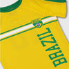 Tu Yellow and Green Brazil Printed T-shirt