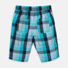 LH Blue and White Check Cotton Shorts