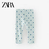 Zara Light Mint Green Dotted Terry Legging