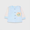 Sky Blue Sweatshirt with Trouser 2PCS Quilted Set