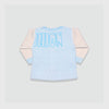 Sky Blue Sweatshirt with Trouser 2PCS Quilted Set