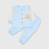 Sky Blue Sweatshirt with Trouser 2PCS Quilted Set