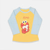 Boys Orange and Sky Blue Elmo Cartoon Terry Sweatshirt