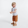 Topo Mini Wood Brown Cotton Jeans Shorts