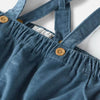 Carters Blue Cotton Corduroy Suspenders Bubble Shorts