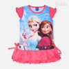 Disney Dolls Printed Sky Blue and Pink Frock 3969