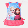 Disney Dolls Printed Sky Blue and Pink Frock 3969