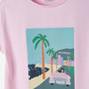 VBDT Pink Hollywood Tree and Car Printed T-shirt