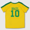 Tu Yellow and Green Brazil Printed T-shirt