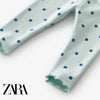 Zara Light Mint Green Dotted Terry Legging