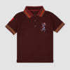 GRD Dragon Logo Multi Collar Stripe Maroon Polo 5071