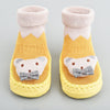 Baby Shower Grey Bear Yellow Socks Booties 5749