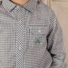 SM White Grey Casual Check Shirt