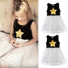 Gold Star Black White Net Frock 12073