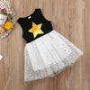 Gold Star Black White Net Frock 12073