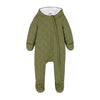 PMK Olive Green Inner Quilted Zip-Up Snowsuit #12680