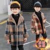 Unisex Orange Check Butter Fur Coat 11438