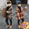 Unisex Orange Check Butter Fur Coat 11438