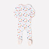 Theo Leigh Rainbow Heart Full Feet Organic Cotton Bodysuit 9884