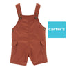 CRT Brown Cargo Pockets Short Length Cotton Overalls Dungaree 12109