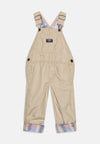 CRT Fold Check Light Khaki Full Length Overalls Dungaree 12110