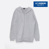 LCW Zipper Knitted Grey Hooded Cardigan 12598