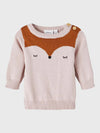 NME IT Fox Pink Face Knitted Sweater 11542